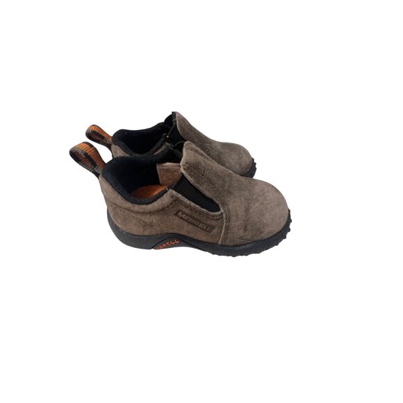 Merrell Jungle Moc Mini Moc Brown Suede Slip-On Shoes For Childrens Outdoor Acti - Picture 3 of 6